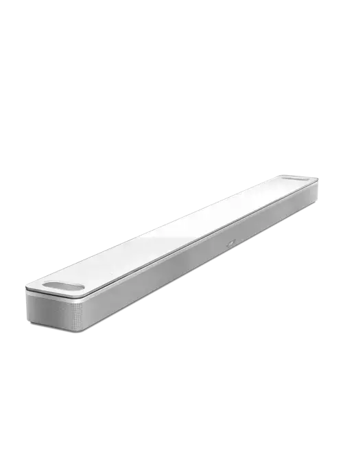 Brand new black Bose Smart Ultra Soundbar by Enforce Records, sleek design with multiple audio features for immersive sound.