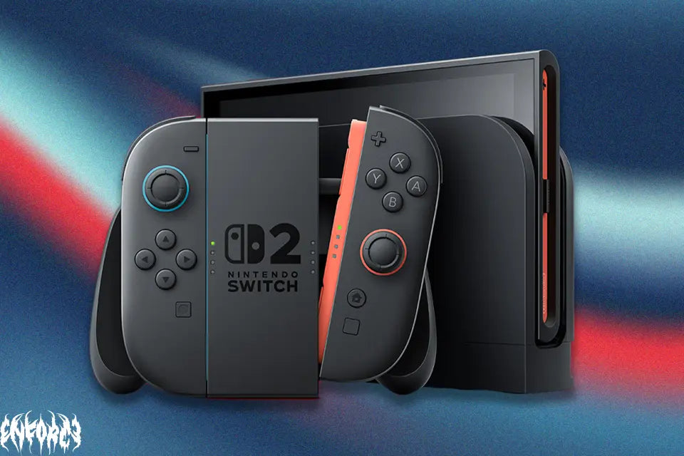 Enforce Records brand-new Nintendo Switch 2 gaming console with sleek design and vibrant display.