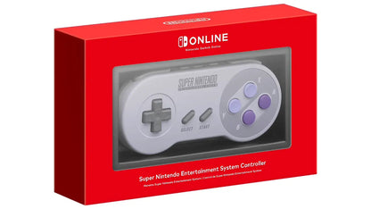Enforce Records Super Nintendo Entertainment System controller with colorful buttons and classic design for gaming nostalgia.