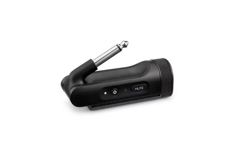 Enforce Records Bose wireless transmitter with XLR connection, compact design for professional audio setups.