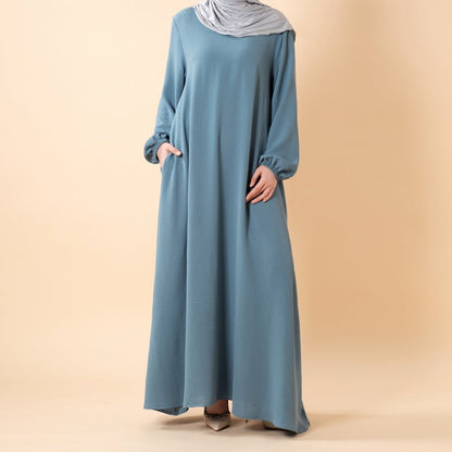 Essential Flow Crepe Maxi Dress with Pockets (MA385)