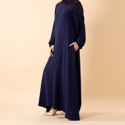 Essential Flow Crepe Maxi Dress with Pockets (MA385)