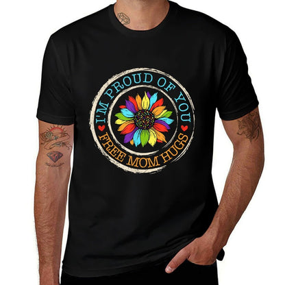 Free Mom Hugs Im Proud Of You Lover Pride Month Gay Rights  Classic T-Shirt