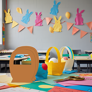 SHAPES ETC. Basket Single Color Super Cut-Outs- 8” x 10”