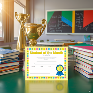 SHAPES ETC. Recognition Certificate - Student of the Month