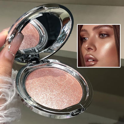 3-Piece Sun-Kissed Bronzer & Highlighter Set | Diamond Flash & Pearlescent Glow! Mashed Potato Cream Formula - Long-Lasting & Non-Smudged. Rose Gold Case for Face Brightening & Contouring!