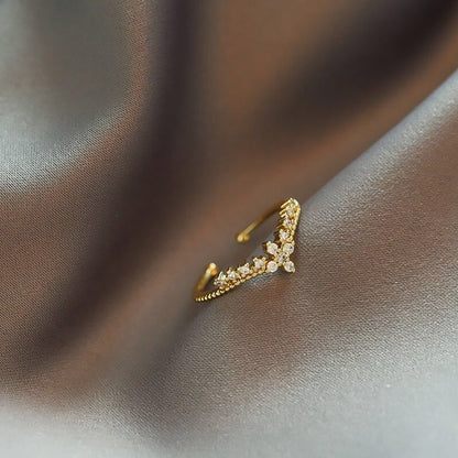 Fashionable And Personalized Light Luxury Open Ring(MAC233)