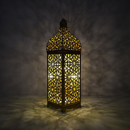 Festive Home Craft Decor Ramadan Hollow Moroccan Iron Lantern (MAC402)