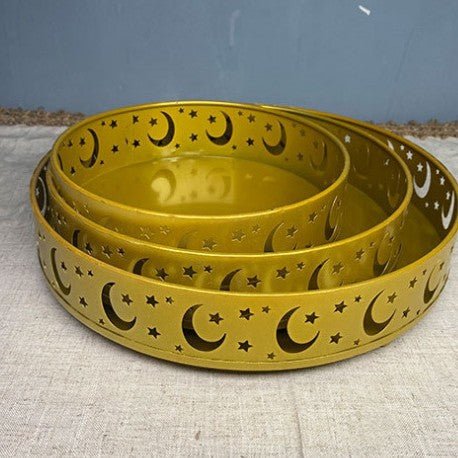 Festive Ramadan Iron Tray Candy Box 3-Piece Set (MAC382)