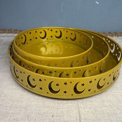 Festive Ramadan Iron Tray Candy Box 3-Piece Set (MAC382)