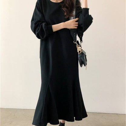Fleece-Lined Sweatshirt Mermaid Dress(MS193)