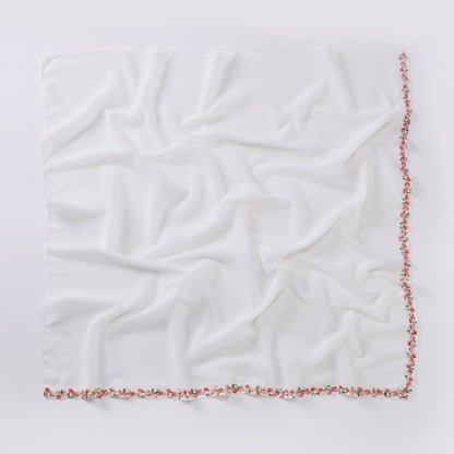 Floral Embellished Chiffon Hijab Scarf (MH221)