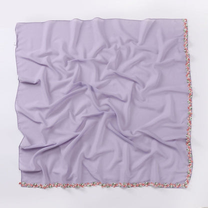 Floral Embellished Chiffon Hijab Scarf (MH221)