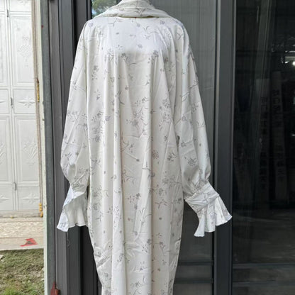 Floral Print Abaya with Matching Hijab (MA413)