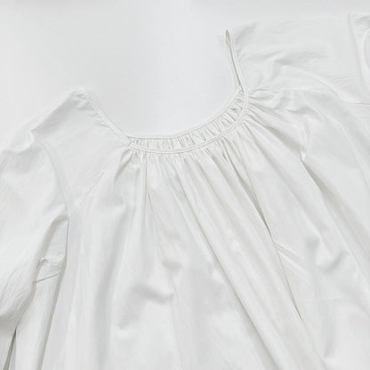 French Loungewear Maxi Dress with Ruffle Cuffs(MA397)