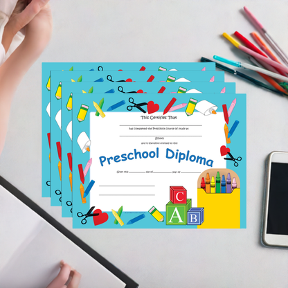 SHAPES ETC. Recognition Certificate - Preschool Diploma