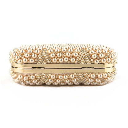 Hand-Beaded Pearl Evening Elegance Handbag (MAC286)