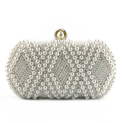 Hand-Beaded Pearl Evening Elegance Handbag (MAC286)