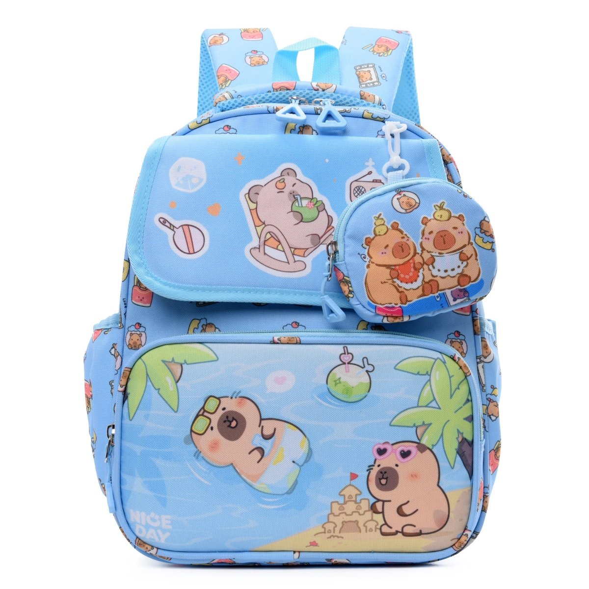 Happy Capybara Kids School Backpack