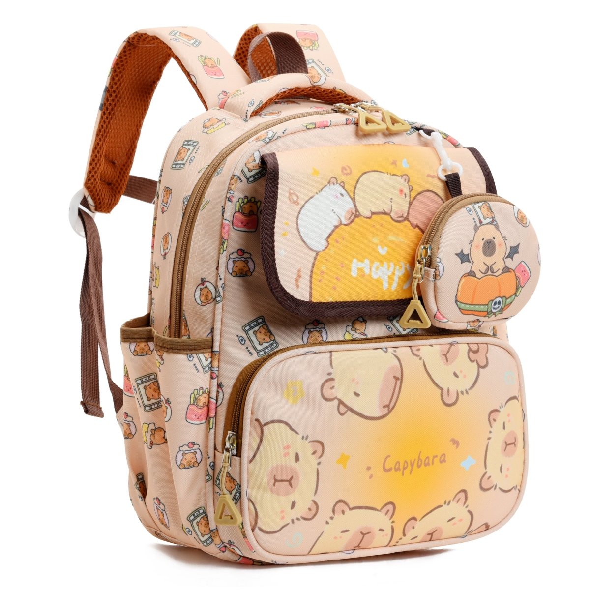 Happy Capybara Kids School Backpack