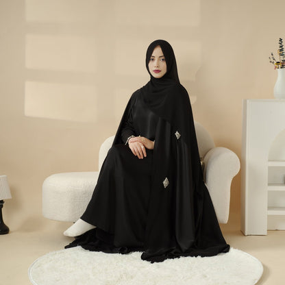 Cape Abaya, Haute Couture Heavy Rhinestone Abaya (MOA067)