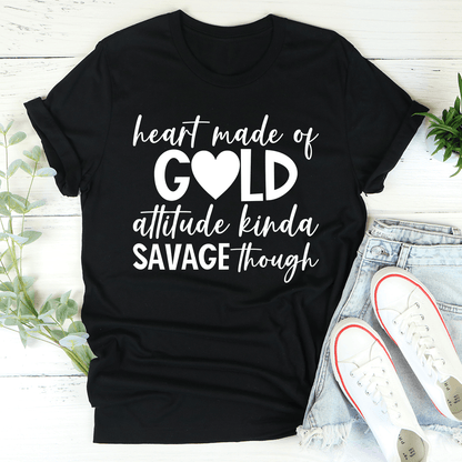 Heart Made Of Gold Tee - TrendDora