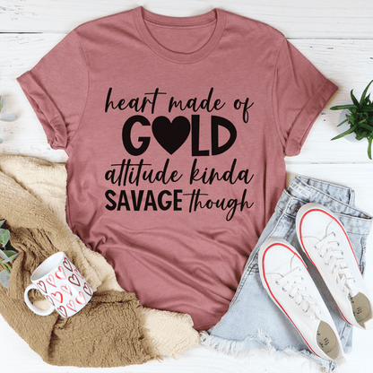 Heart Made Of Gold Tee - TrendDora
