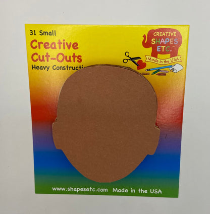 SHAPES ETC. Small Multicultural Cut-Out - Face