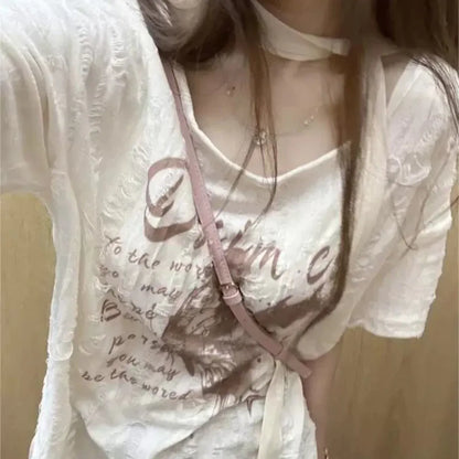 Harajuku Drift Letter T-shirt
