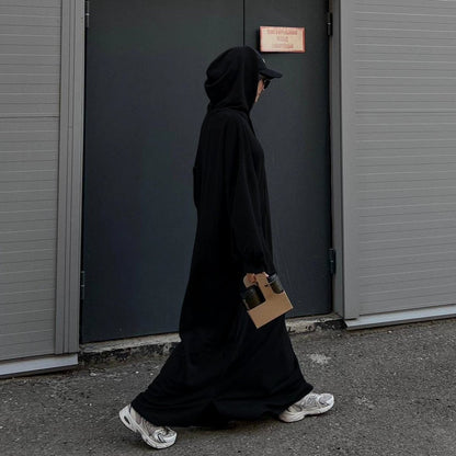 Hooded Sweatshirt Abaya | Hoodie Abaya With Pockets (MA125)