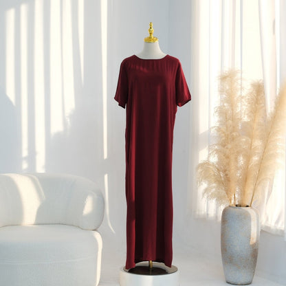 Ice Silk Crinkle Basic Dress(MA392)