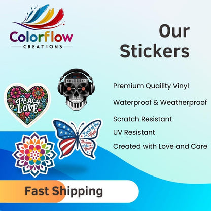 Rainbow Heart Sticker: LGBTQ+ Pride Colors, Waterproof Vinyl Decal
