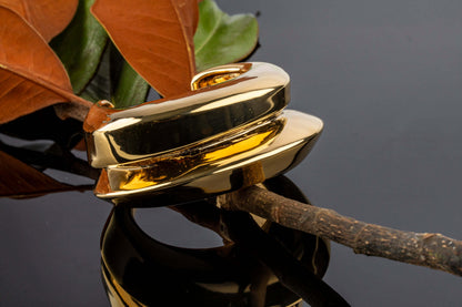 Isa Sculptural Gold Cuff Bracelet