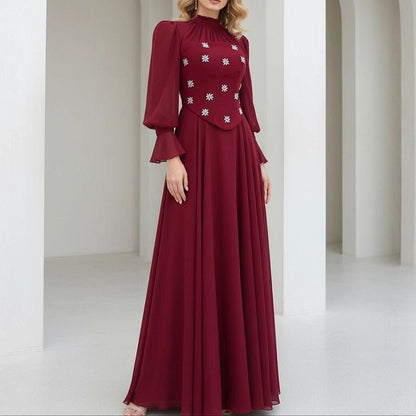 Jewel Embellished Maxi Dress (MS393)