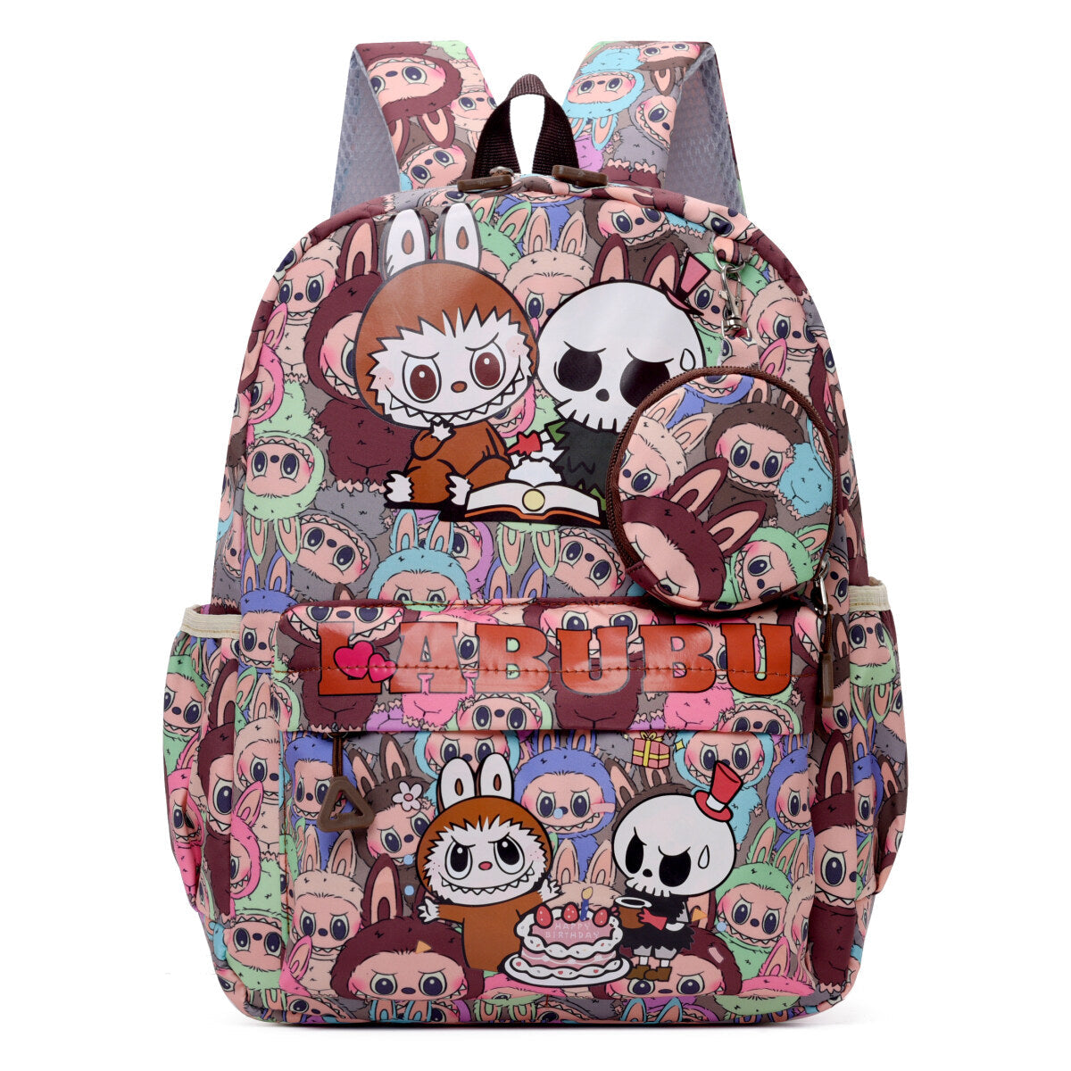 Blue Labubu Kids Backpack from Outdoor Fun Labubu collection featuring colorful design and adjustable straps.