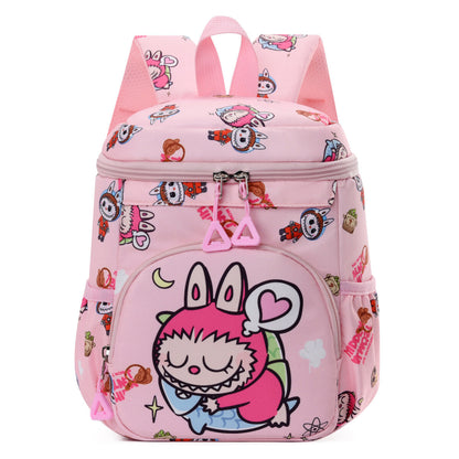 Blue Labubu Kids Backpack from Pure Happiness Labubu, featuring colorful design and adjustable straps for children.