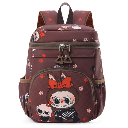 Blue Labubu Kids Backpack from Pure Happiness Labubu with colorful design and adjustable straps, perfect for children.