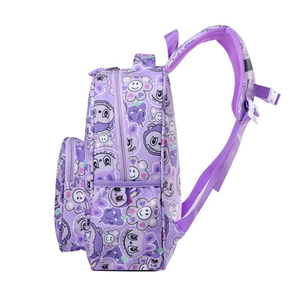 Blue Labubu Kids Backpack from Sweet Home Labubu with colorful character design, adjustable straps, and spacious main compartment.