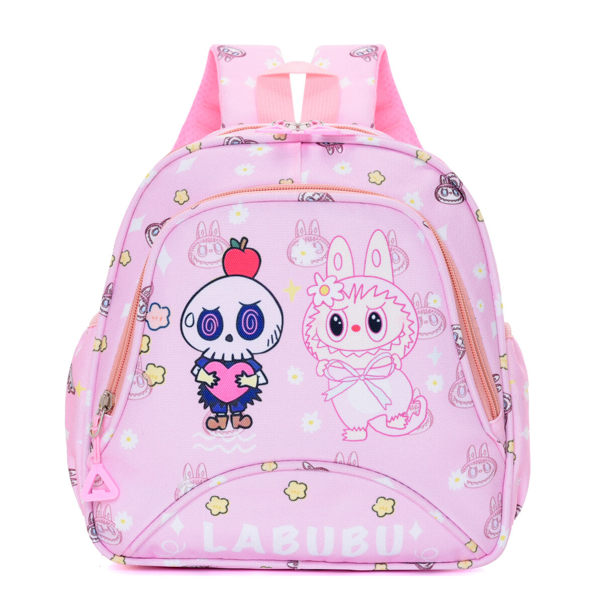 Labubu Magic Shop Kids Backpack in mocha color, featuring playful design and adjustable straps for children.