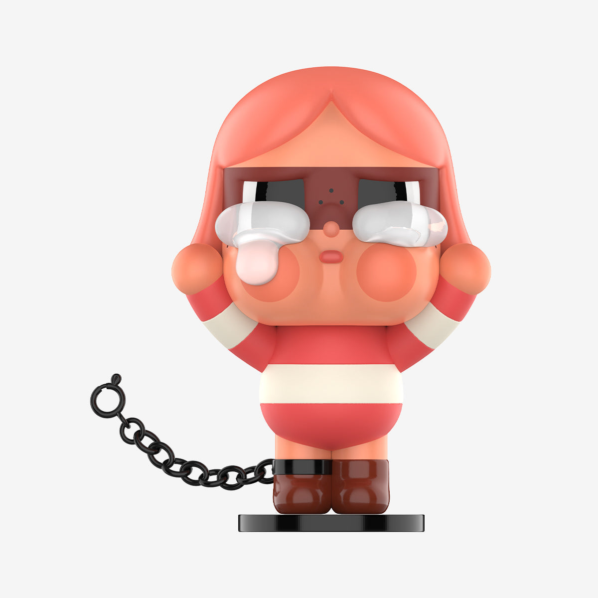 Labubu Loot Crybaby Crying Again Series plush pendant, collectible figure in blind box packaging, soft and detailed plush toy.