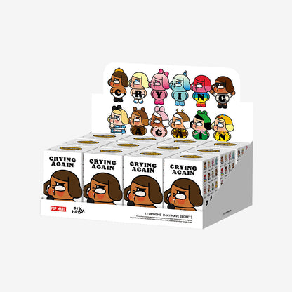 Labubu Loot Crybaby Crying Again Series plush pendant from blind box, soft plush toy with detailed crying face design.