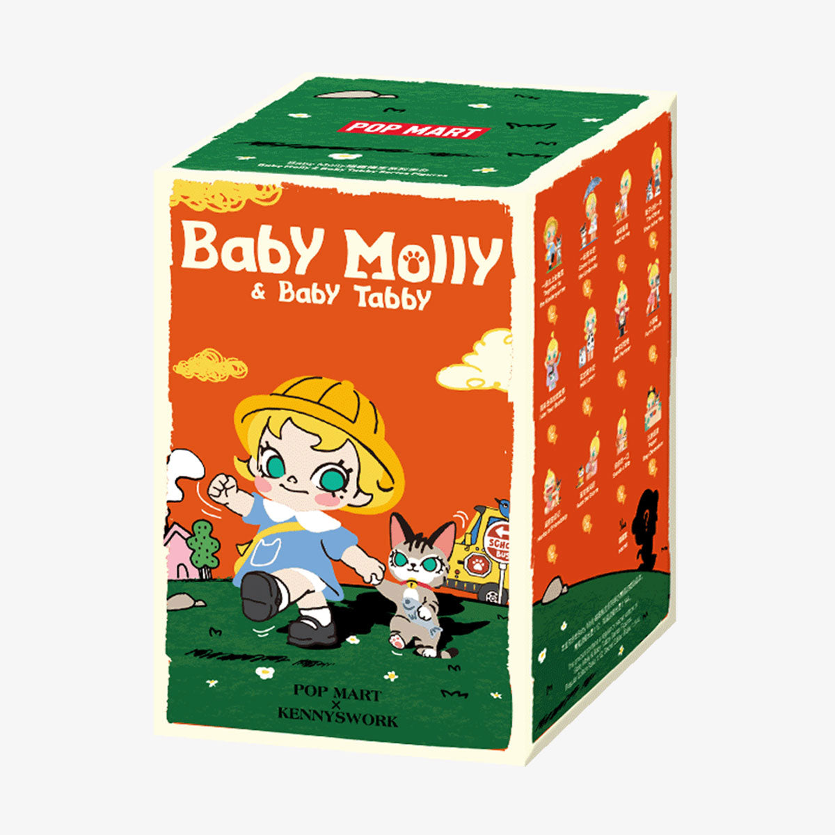 Soft plush pendant featuring Baby Molly and Baby Tabby characters from the Labubu Loot series, shown in a blind box packaging.