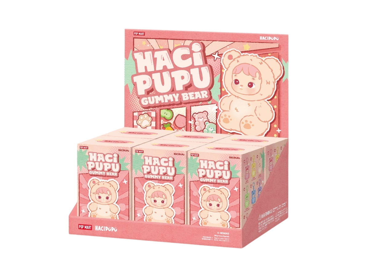 Labubu Loot Hacipupu Gummy Bear vinyl plush pendant from the plush pendant series, featuring a cute, colorful gummy bear design.
