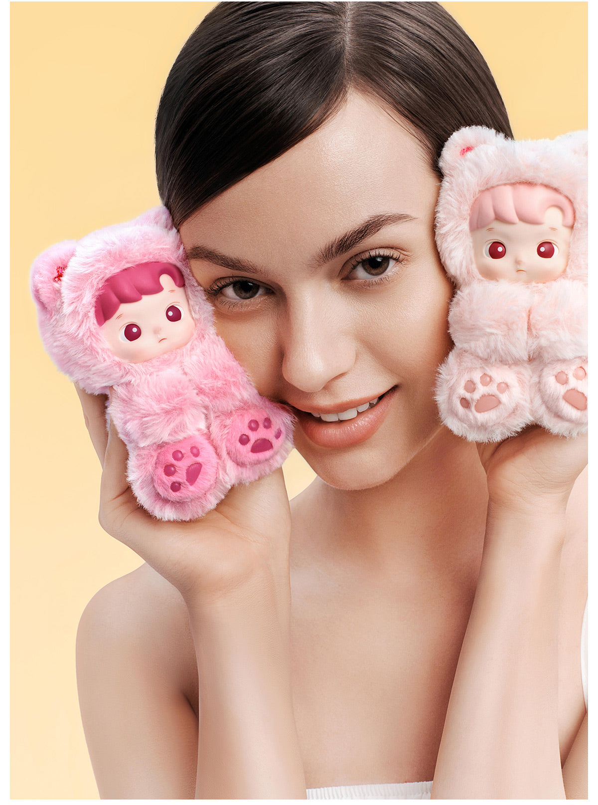 Labubu Loot Hacipupu Gummy Bear vinyl plush pendant, soft plush toy with a cute bear design, perfect as a collectible accessory.