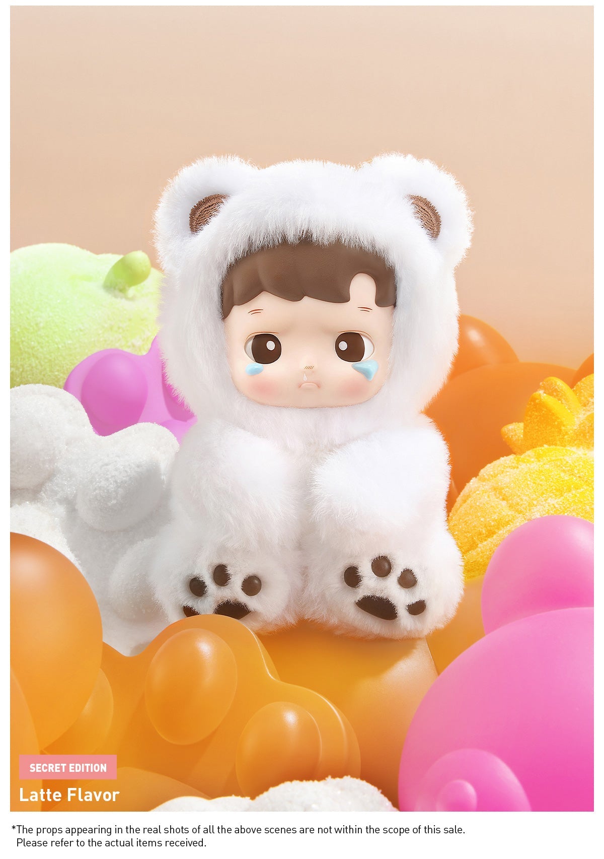 Labubu Loot Hacipupu Gummy Bear vinyl plush pendant from the plush pendant series, featuring a cute, colorful gummy bear design.