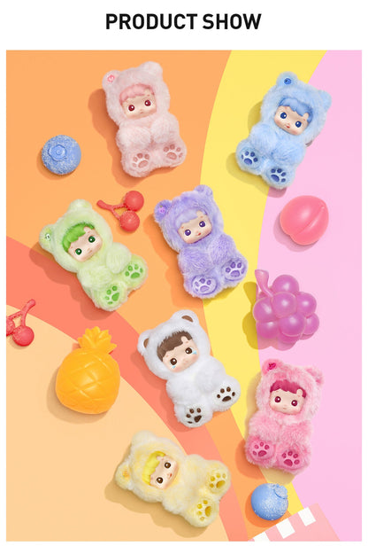 Labubu Loot Hacipupu Gummy Bear vinyl plush pendant, soft and colorful plush accessory in a collectible series.