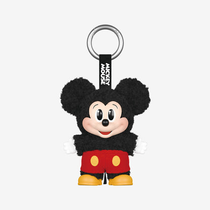 Labubu Loot Mickey Family plush pendant keychain featuring cute, collectible figures from the series, perfect for fans.