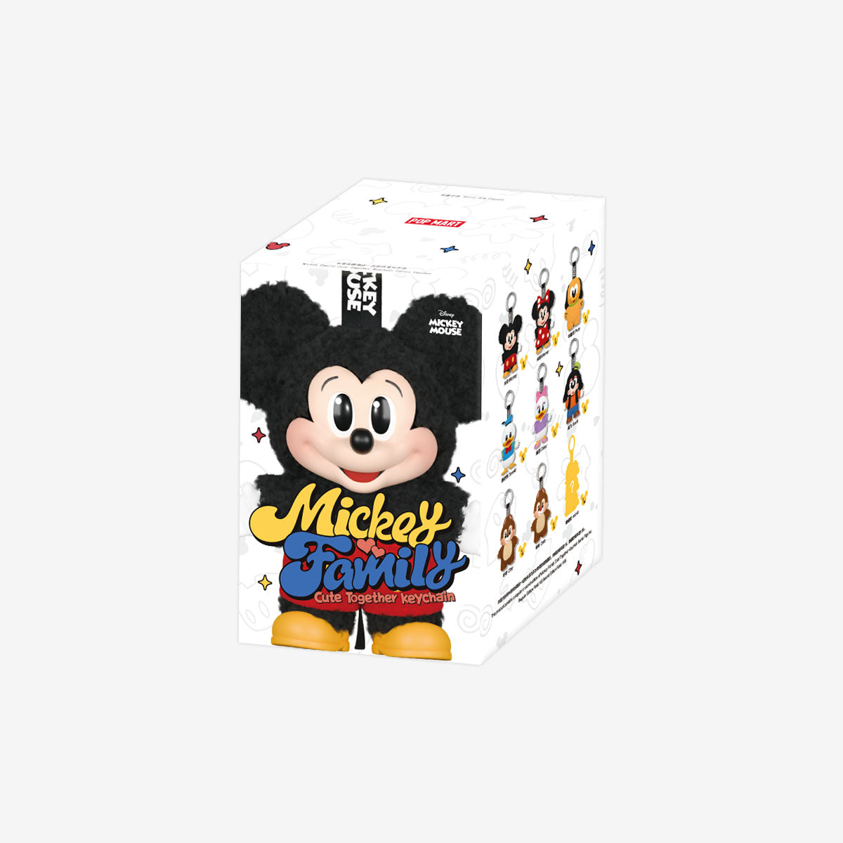 Labubu Loot Mickey Family plush pendant keychain featuring cute, bundled figures from the series, perfect for fans and collectors.