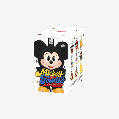 Labubu Loot Mickey Family plush pendant keychain featuring cute, bundled figures from the series, perfect for fans and collectors.