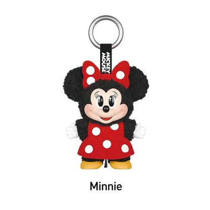 Labubu Loot Mickey Family plush pendant keychain featuring cute, colorful figures from the series, perfect for bag accessories.